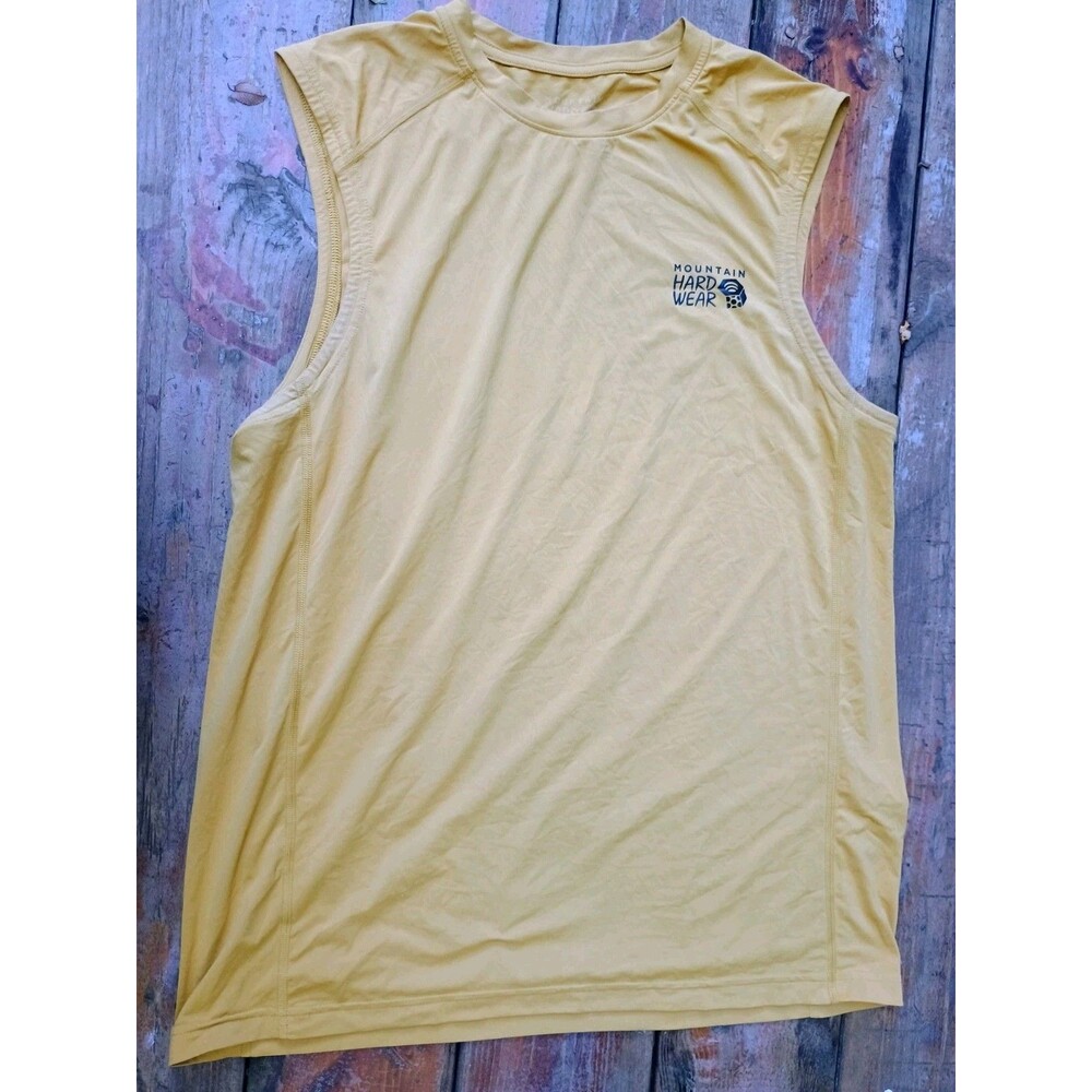 Mountain Hardwear Mens Yellow Tank Top Sz Medium Athletic Workout